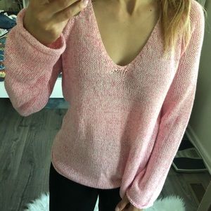 Basic Knitted Pink Sweater